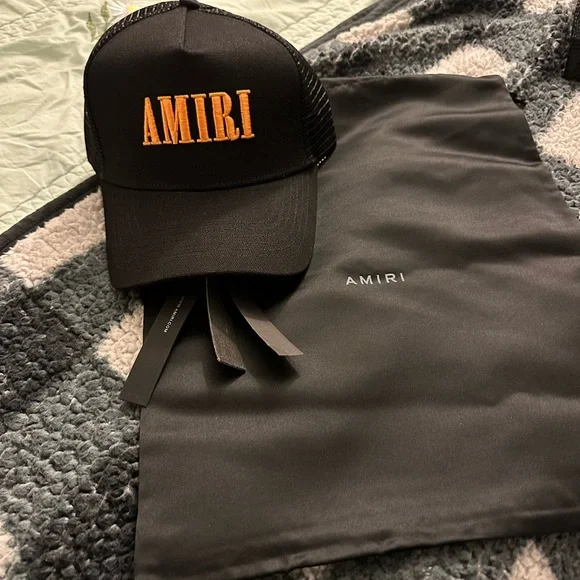 Accessories | Amiri Core Logo Trucker Hat Orange | Poshmark